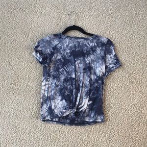 Tie Dye knotted front short sleeve